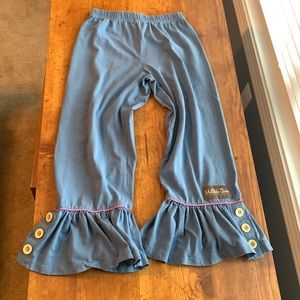 Matilda Jane Girls Blue Wide Bell Leg Pants Size 8